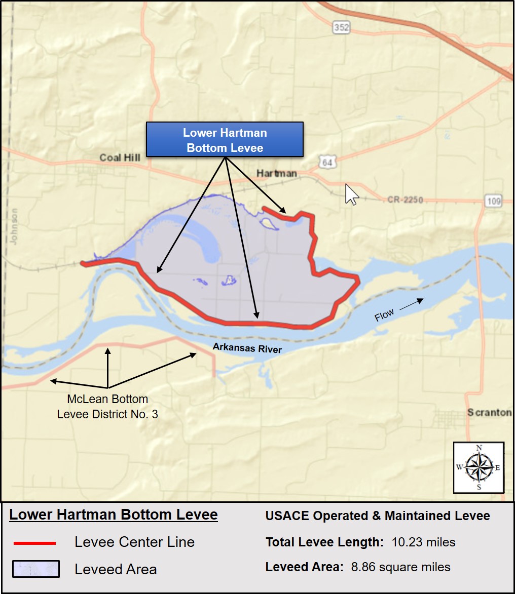 Lower Hartman Bottom Levee Map