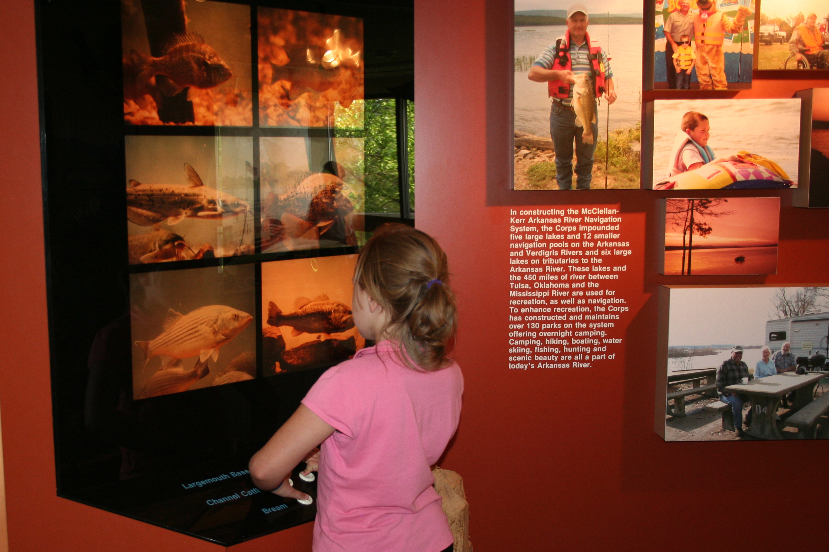 visitor at AR River Visitor Center