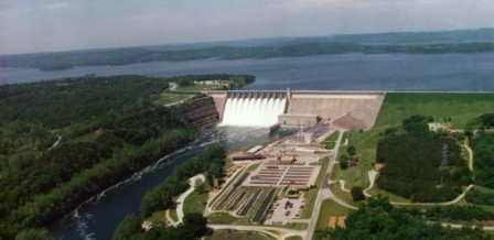 Aerial View of Table Rock Dam